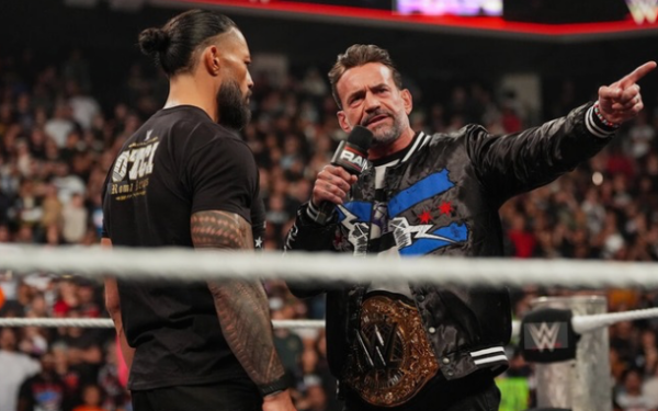 CM Punk vs Roman Reigns WrestleMania 42 face off RAW